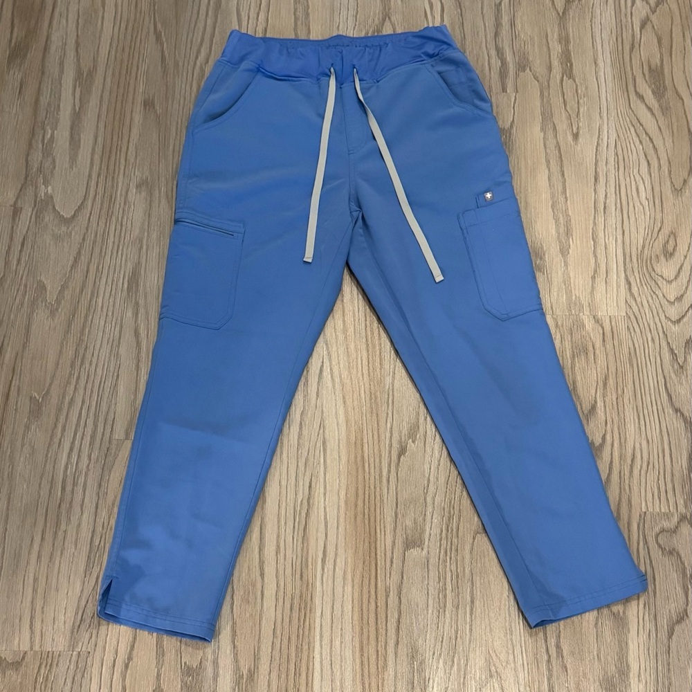 FIGS Scrub Pants Blue Womens Medium Petite